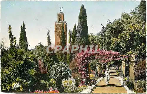 Cartes postales moderne Marrakech la koutoubia vue du dar moulay ali