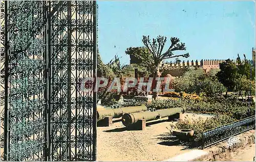 Moderne Karte Rabat entree du jardin des oudaias