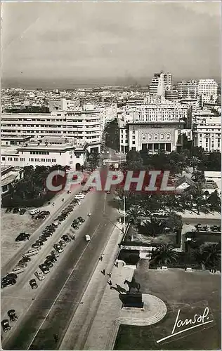 Cartes postales moderne Casablanca la place lyautey avenue du general d'amade et le port