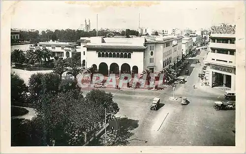 Cartes postales moderne Casablanca la poste et l'avenue de paris