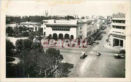 Moderne Karte Casablanca la poste et l'avenue de paris