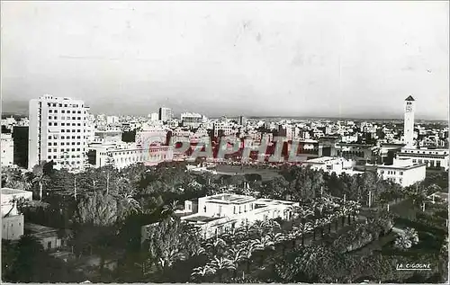 Moderne Karte Casablanca vue generale veres la place des nations unies