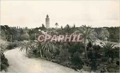 Cartes postales moderne Marrakech la koutoubia et l'atlas