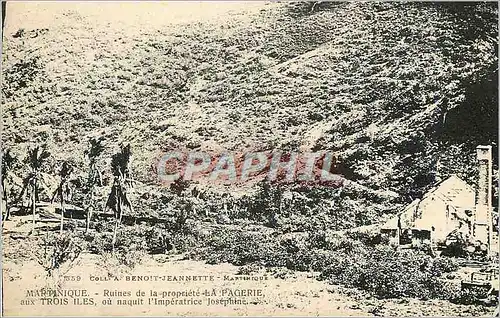 Cartes postales Martinique ruines de la propriete la pagerie aux trois iles ou naquit l'imperatrice josephine