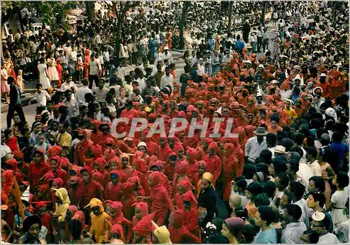 Moderne Karte Martinique Le Mardi-Gras a Fort de France Diables-Rouges