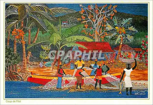 Moderne Karte Images des Antilles Coup de filet Tropical dance