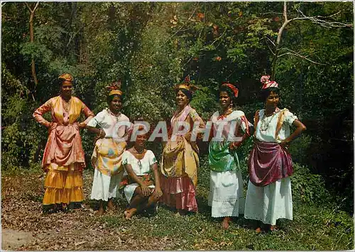 Moderne Karte Martinique Costumes creoles