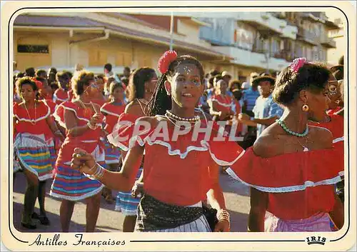 Moderne Karte Martinique Antilles Francaises Carnaval