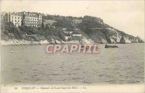 Cartes postales Torquay Natural Arch and Imerial Hotel
