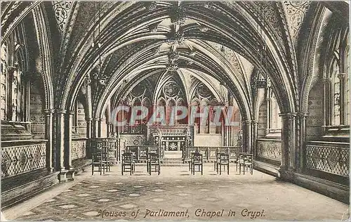 Cartes postales House of Parliament Chapel in Crypt