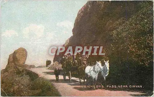 Ansichtskarte AK Kennedy's Pass Near Girvan Attelage Chevaux