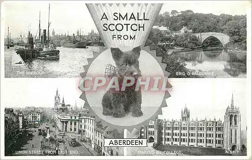 Ansichtskarte AK A small scoth from aberdeen The harbour Brig O Balgownie