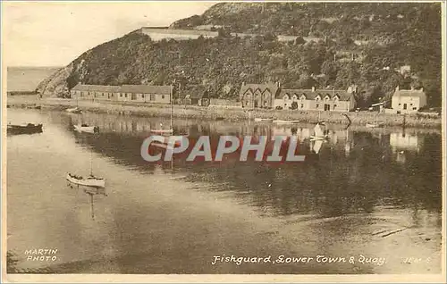 Ansichtskarte AK Fishguard sower town quay