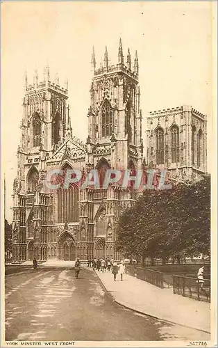 Ansichtskarte AK York minster west front