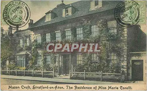 Cartes postales Mason croft stratford on avon the residence of miss marie corelli