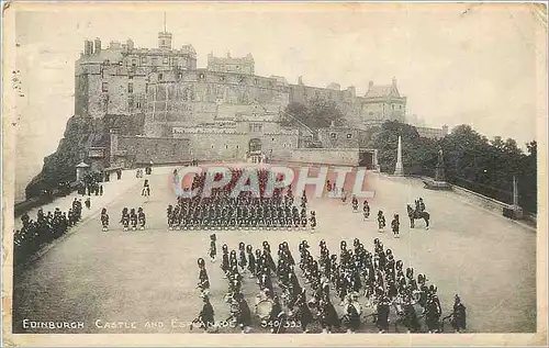 Cartes postales Edinburgh castle and esplanade Militaria