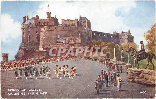 Cartes postales Edinburgh castle changing the guard Militaria