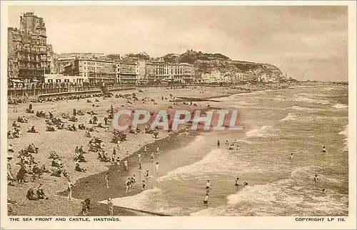 Ansichtskarte AK The sea front and castle hastings