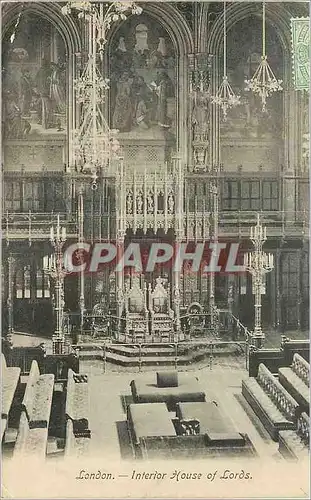 Cartes postales London interior house of lords