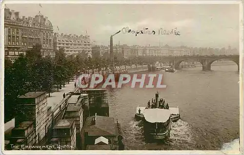 Ansichtskarte AK London the embankment Bateau