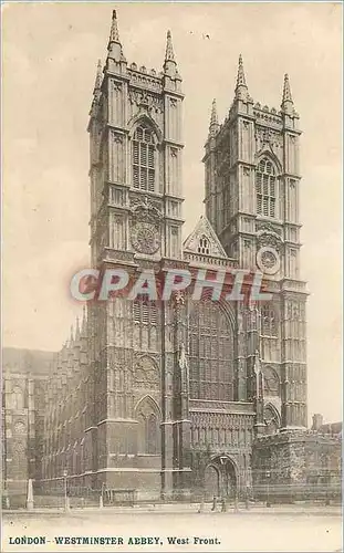 Cartes postales London westminster abbey west front