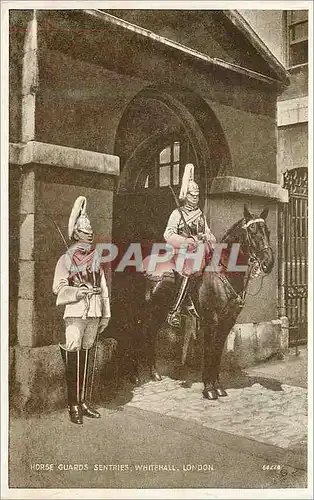 Cartes postales London horse guards sentries whitehall Militaria