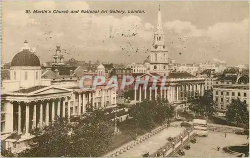 Cartes postales London st martin's church and national art gallery