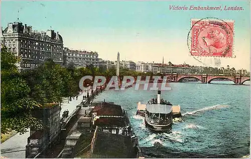 Cartes postales London victoria embankment Bateau