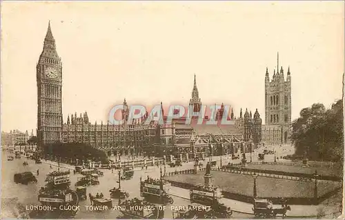 Ansichtskarte AK London clock tower and houses of parliament