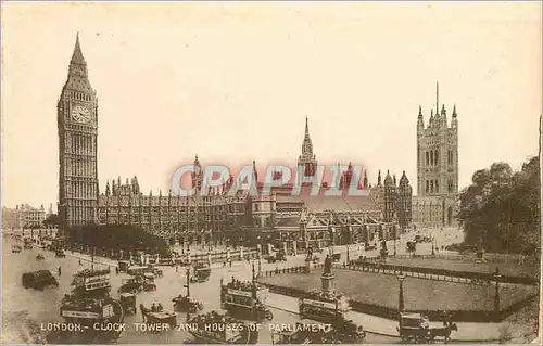 Cartes postales London clock tower and houses of parliament