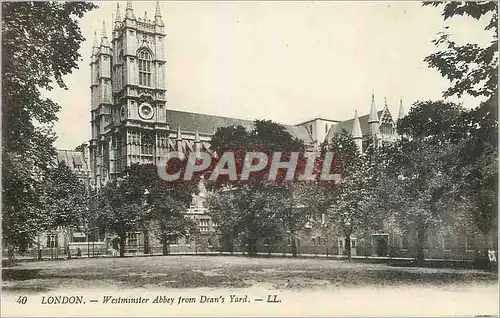 Cartes postales London westminster abbey from dean's yard