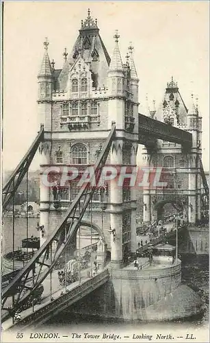 Cartes postales London the tower bridge looking north