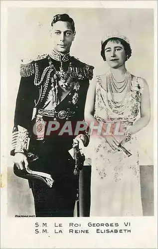 Ansichtskarte AK S M le rou georges VI S M la reine elisabeth