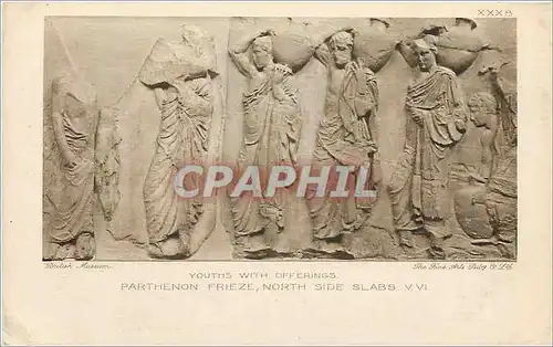 Ansichtskarte AK Youths with offerings parthenon frieze north side slabs V VI