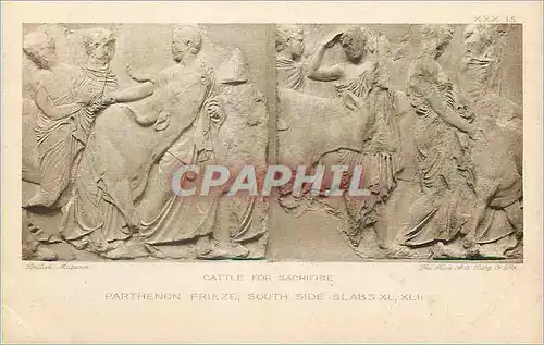 Ansichtskarte AK Castle for sacrifive parthenon frieze south side slabs XL XLII