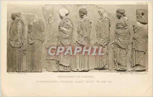 Cartes postales Procession of maidens parthenon frieze south side slabs VII