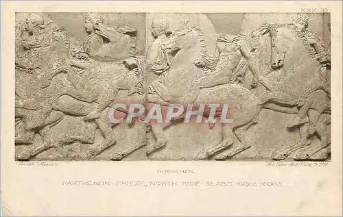 Cartes postales Horsemen parthenon frieze south side slabs XXXV XXXVI