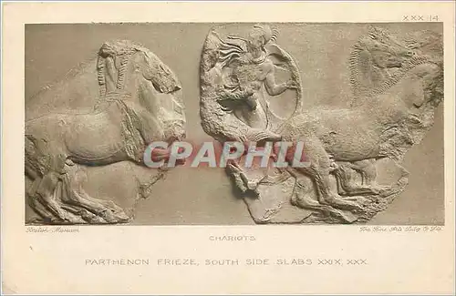 Cartes postales Chariots parthenon frieze south side slabs XXIX XXX