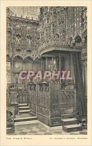 Cartes postales The king's stall st george's chapel windsor
