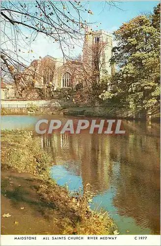 Cartes postales moderne Maidstone all saints church river medway