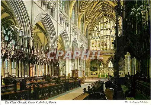 Moderne Karte The choir chancel exeter cathedral devon