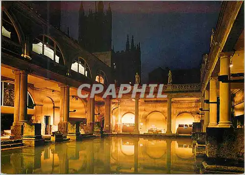Moderne Karte The Great Roman Bath and Bath Abbey England