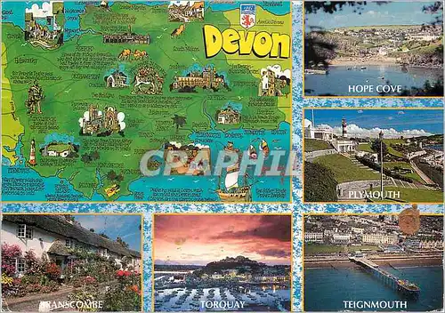 Cartes postales moderne Devon Hope Cove Plymouth Teignmouth BranscombeTorquay