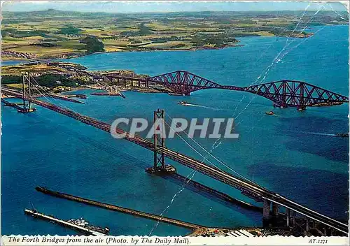 Moderne Karte The Forth Bridges from the air