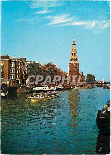 Cartes postales Amsterdam Tour Montelbaan sur Oude Schans