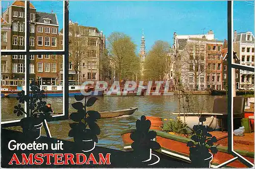 Cartes postales Amsterdam Holland La Fleuve Amstel eponyme de la ville