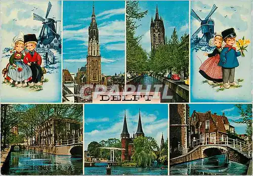 Cartes postales moderne Delft Moulin