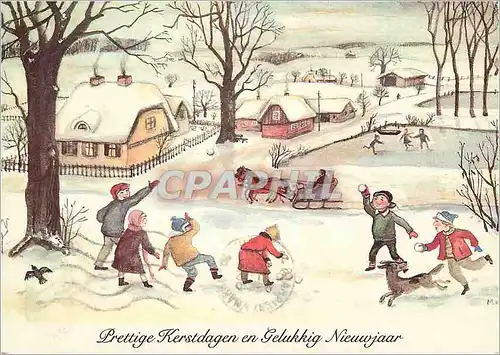 Cartes postales moderne Prettige Kerstdagen en Gelukkig Nieuwjaar