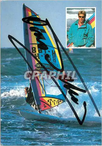 Cartes postales moderne Holland Team Tiga Onno Telllier Dedicacee Planche a Voile