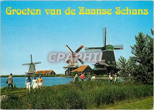 Moderne Karte Groeten van de Zaanse Schans Moulin a vent